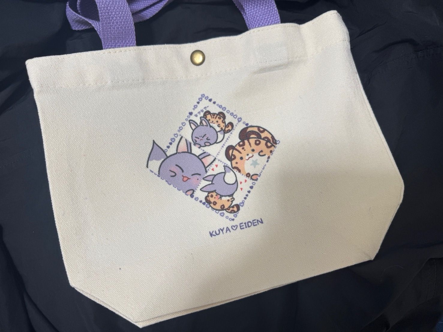 〈狐抱豹〉帆布提袋