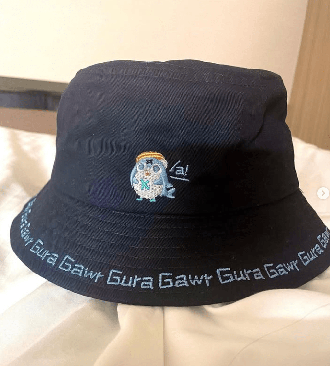 Hololive Gura刺繡漁夫帽