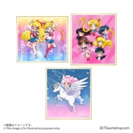 迷你色紙 Sailor V & Sailor Moon（原作衣裝Ver.）／水手戰士＆燕尾服蒙面俠／小小兔＆天馬