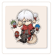 【FF14】阿爾豐斯與兄弟姊妹(神兵組)吊飾 / 龍男尾巴搖搖吊飾