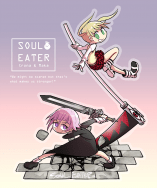 【Soul Eater】Crona &amp; Maka 壓克力自組立牌