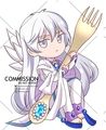 庫洛魔法使 同人 月x櫻星兒 Q版 6x8cm 8mm飯友