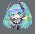 VOCALOID初音未來-同人二創掛件鑰匙扣&角色Q雙面壓克力吊飾