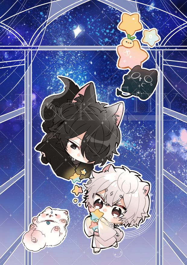 【颱風擬人系列 】大小犬星河 明信片