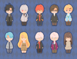 Mystic Messenger Q版全員貼紙(10入)