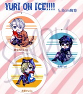 YURI!!! ON ICE 5.8cm胸章 水彩