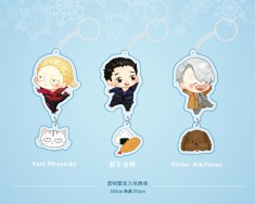 【Yuri!!! on Ice】尤里/勇利/維克多 透明壓克力吊飾串