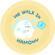 【布印胸章】walk in harmony禪
