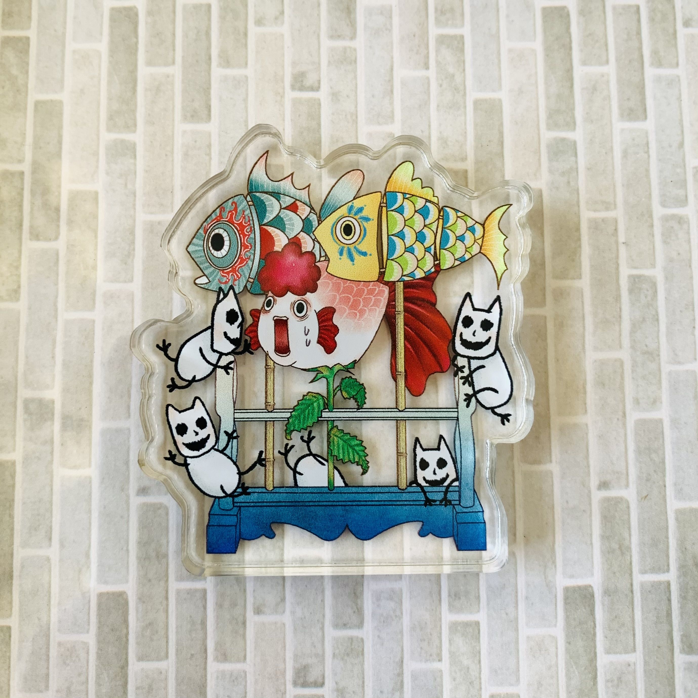 金魚草貓好好增厚版站立壓克力