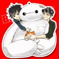 BIG HERO6大英雄天團-杯麵濱田兄弟，壓克力吊飾