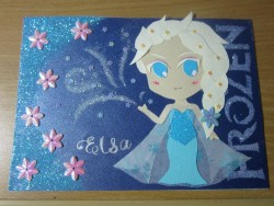 冰雪奇緣Elsa手工明信片