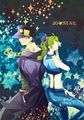 JOJO-3部承太郎+6部徐倫燙金絲絨膜明信片