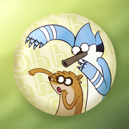 【Regular Show】摩帝凱&瑞比胸章