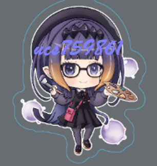 虛擬主播hololive Vtuber EN英語組-同人二創掛件鑰匙扣&角色Q雙面壓克力吊飾1