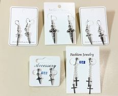 寶劍&十字架-DIY男性飾品耳環&中性耳夾&原創手作耳針