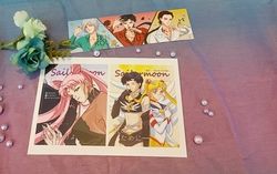 美少女戰士 黑淑+星月(星兔) 霧膜透明貼紙