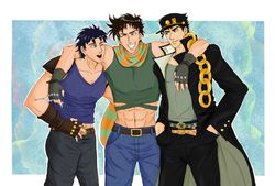 【JOJO】喬納森&喬瑟夫&承太郎 明信片