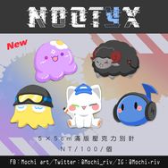 Noctyx粉絲形象壓克力別針::all(無販售整組)
