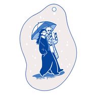 夏五美大paro 偏光藍壓克力吊飾 附貼紙