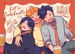 Let's celebrate! 研+日+黑 明信片