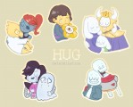 Undertale【 HUG 】貼紙 已裁切