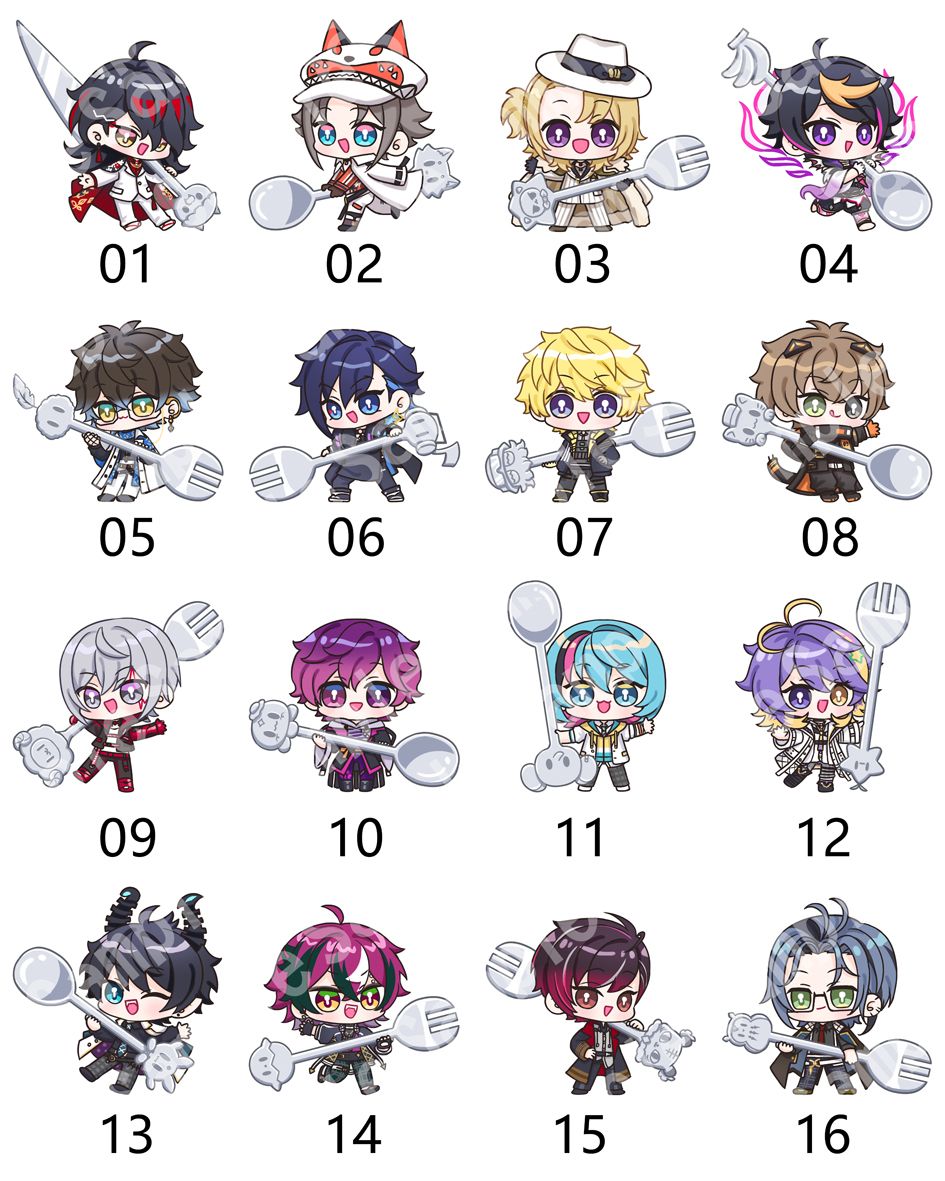 彩虹社EN男子組6公分飯友立牌