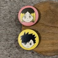 排球少年 孤爪研磨 黑尾鐵朗 32mm 胸章