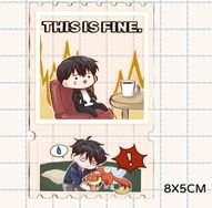 THIS IS FINE 彩虹膜票根吊飾
