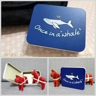 原創 鯨魚 Once in a "whale"  摺疊式小鐵盒