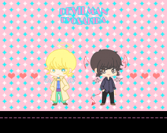 《惡魔人OVA》Devilman Ryo&amp;Akira 立體化妝包/筆袋