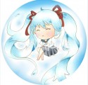 水初音4.4cm霧膜徽章