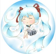 水初音4.4cm霧膜徽章