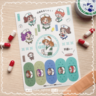 忍者亂太郎｜保健委員會半斷和紙貼紙