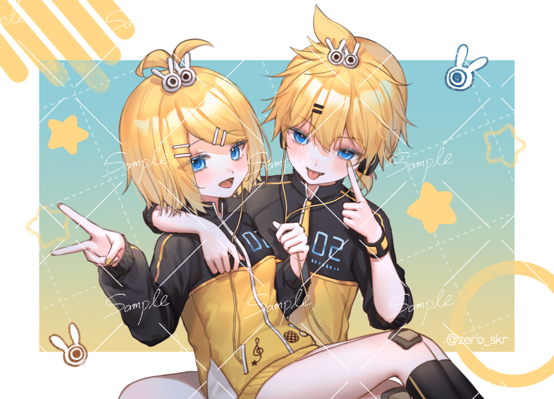 鏡音雙子明信片