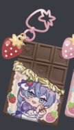 《彩虹社にじさんじ_Dytica_星導ショウ》巧克力造型軟膠吊飾