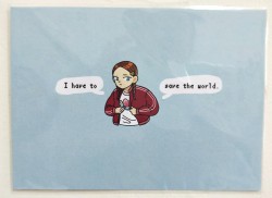 〈小愛拯救世界〉明信片(粉/藍)
