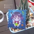 美少女戰士 - 水手土星Q版燙金郵票貼紙