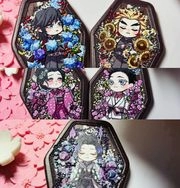 <離去與留下的棺>鬼滅組浮雕木頭磁鐵