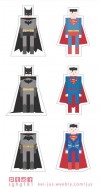 【DC-superbat】各宇宙超蝙透明無白墨有刀模貼紙