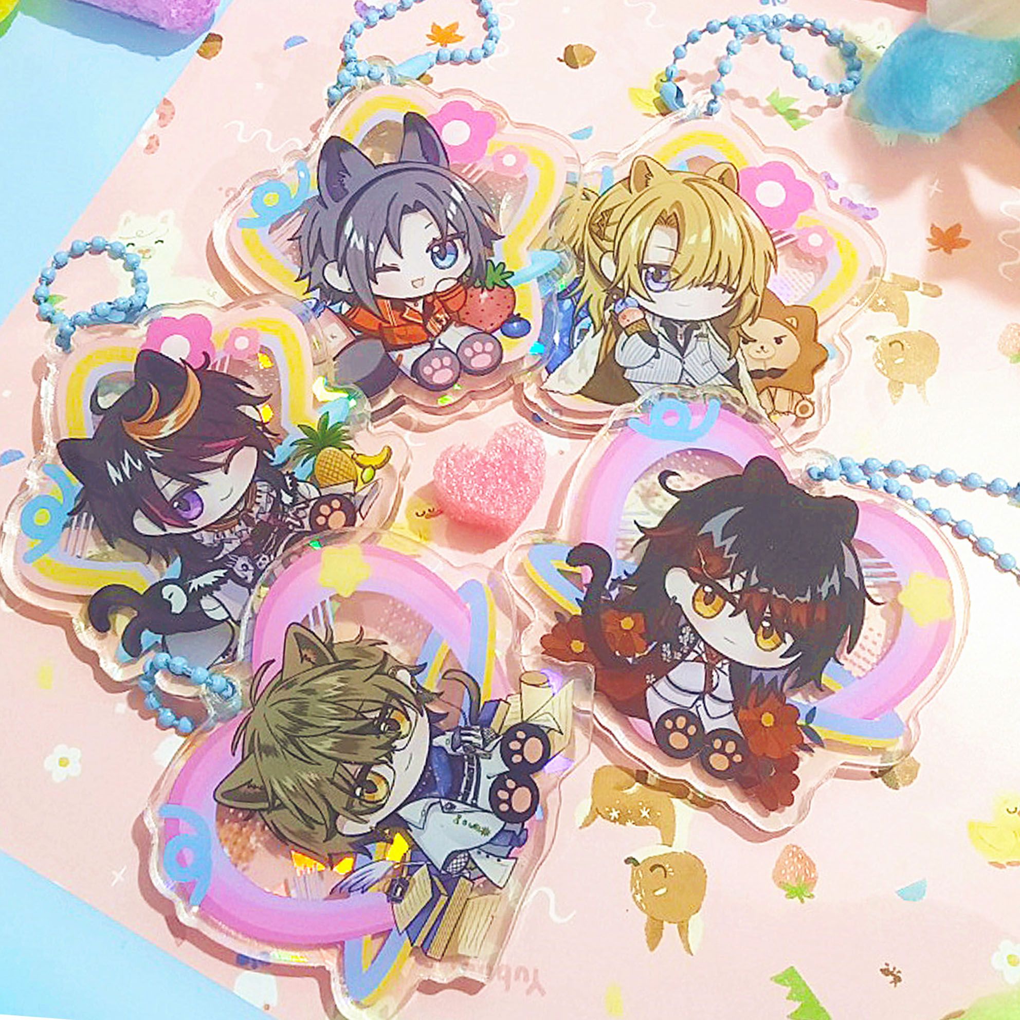 彩虹社Luxiem EN同人吊飾 Ike・Mysta・Vox・Luca ・Shu::Luxiem