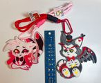 Hazbin Hotel 地獄旅館 毛巾刺繡片 鑰匙圈 （Husk & Angel款）