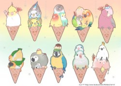 小鳥冰淇淋紙膠帶