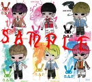 B.A.P Q版明信片