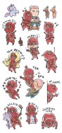 各侍各樣のDeadpool 日本和紙貼紙