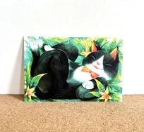 懶洋洋小賓士貓 /雙面明信片postcard