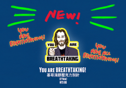 《You are BREATHTAKING!》基哥滴膠壓克力別針