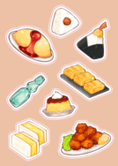 昭和食物貼紙