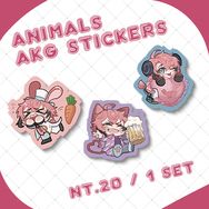 Animals AKG 閃沙膜全斷貼紙組