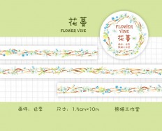 【原創】和纸膠带-(手繪和纸膠带) 花藤 藤蔓拼接《花蔓》