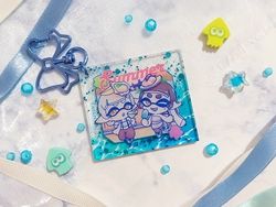 【Splatoon】シオカラーズ夏日專輯✨藍亮片壓克力吊飾